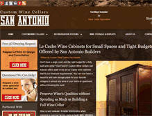 Tablet Screenshot of customwinecellarssanantonio.com